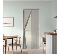 Puerta Magnética 163 x 195 cm Varios Tallas, Cierre Automático Cortina Mosquitera Magnética para Puertas Imán sin Necesidad de Taladrar para Balcon Patio Corredera, Gris