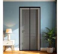 Puerta Magnética 170 x 190 cm Mosquitera Porte Magnética Cierre Automático de Arriba a Abajo, Mantiene El Aire Fresco Dentro y Los Bichos Fuera, para Patio Balcón, Negro
