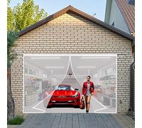 Puerta Magnética, 180x210cm Antimosquitos de Alta Resistencia, Cierre Automático de Arriba a Abajo, Mantiene el Aire Fresco Dentro y Los Insectos Fuera, Blanco