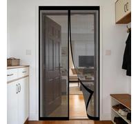 Puerta Magnética 50 x 100 cm Cierre Automático, Mantiene El Aire Fresco en El Interior, Fácil de Instalar, Los Bichos Fuera Cortinas Mosquiteras para Puerta Corredera, Negro