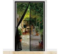 Puerta Magnética 50 x 190 cm con Fuertes Imanes para Un Autocierre, Fácil Instalación sin Taladrar, Antimosquitos Rede Mosquito Porta Magnética para Balcón, Cocina, Negro