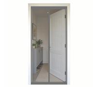Puerta Magnética 50 x 190 cm Junta Magnética de Arriba a Abajo, sin Taladrar, Transpirables, Resistente Al Viento Cortina Antimosquitos para Puerta Exterior, Gris