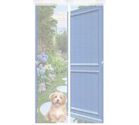 Puerta Magnética 52 x 250 cm Mantiene El Aire Fresco Dentro y Los Bichos Fuera, Cinta Mágica, Imanes Cierre Automático, Mosquiteras Magneticas para Puertas para Balcón/Patio, Blanco