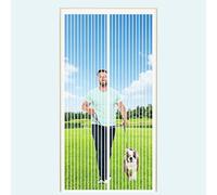 Puerta Magnética 60 x 130 cm Cierre Automático Mosquitera Cortina Puerta Magnetica Fácil Instalación sin Taladrar para Dormitorio Cocina, Correderas Garaje, Blanco