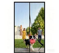 Puerta Magnética 60 x 140 cm Cierre Automático Mosquitera Cortina Puerta Magnetica Fácil Instalación sin Taladrar para Dormitorio Cocina, Correderas Garaje, Negro