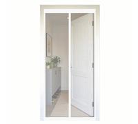 Puerta Magnética 60 x 180 cm Junta Magnética de Arriba a Abajo, sin Taladrar, Transpirables, Resistente Al Viento Cortina Antimosquitos para Puerta Exterior, Blanco