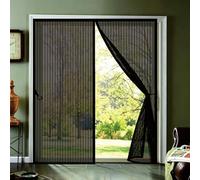 Puerta Magnética 62 x 232 cm con Fuertes Imanes para Un Autocierre, Fácil Instalación sin Taladrar, Antimosquitos, Mosquitera Imantada Puerta para Todos Tamaños Puertas, Negro