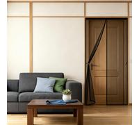 Puerta Magnética 68 x 178 cm Automáticamente Imanes Potentes Cortina Mosquitera Puerta Exterior Fácil Instalación sin Taladrar para Exterior de Balcón Patio, Negro