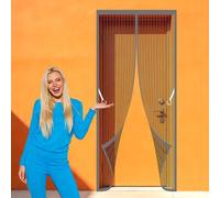 Puerta Magnética 69 x 283 cm Magnético Automático Cortina Mosquitera Magnética Resistente a La Rotura, Resistente para Todos Los Tamaños de Puertas, Gris