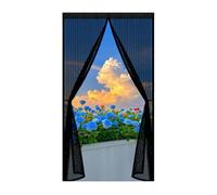 Puerta Magnética 71 x 290 cm Transpirables Antimosquitos, Sin Taladros, Magnético Automático, Con Velcra, Mosquitera Magnética para Ventanas para Ventanas y Balcón, Negro