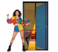 Puerta Magnética 71 x 294 cm Imanes para Un Autocierre Mosquitero Magnético Puerta Lejos de Los Mosquitos para Dormitorio Balcón Sala de Estar de Patio, Negro