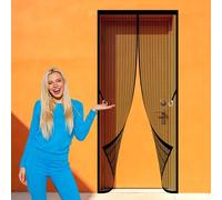 Puerta Magnética 71 x 294 cm Magnético Automático Cortina Mosquitera Magnética Resistente a La Rotura, Resistente para Todos Los Tamaños de Puertas, Negro