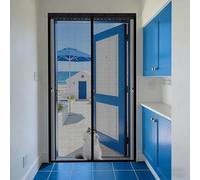 Puerta Magnética 73 x 270 cm Mosquiteras Magneticas para Puertas Cierre Magnético de Arriba a Abajo, Automáticamente, Mantiene El Aire Fresco, para Patio Balcón, Negro