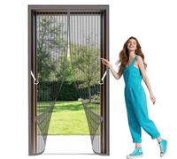 Puerta Magnética 77 x 296 cm Varios Tallas Cortinas Mosquiteras Puertas Resistente a La Rotura para Puertas de Salón Balcón Corredor, Gris