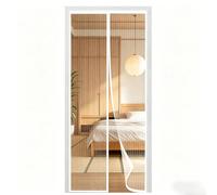Puerta Magnética 80 x 145 cm Cierre Automático Mosquitera Cortina Puerta Magnetica Fácil Instalación sin Taladrar para Dormitorio Cocina, Correderas Garaje, Blanco