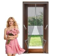 Puerta Magnética 80 x 244 cm Imanes para Un Autocierre Mosquitera Magnetica Puerta Resistente para Puertas Cortina de Sala de Estar Balcón Corredera de Patio, Gris