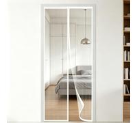 Puerta Magnética 81 x 191 cm Cierre Automático Protección Contra Insectos Cortina Magnética Fácil de Instalar para Puerta Exterior de Balcón Patio, Blanco