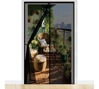 Puerta Magnética 86 x 159 cm con Fuertes Imanes para Un Autocierre, Fácil Instalación sin Taladrar, Antimosquitos Cortina Contra Mosquitos con Imanes para Dormitorio, Negro
