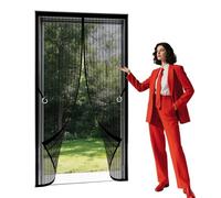 Puerta Magnética 86 x 234 cm Imanes para Un Autocierre Mosquitera Puerta Exterior Transpirables Transpirables, Antimosquitos para Puertas de Balcón O Terraza, Negro