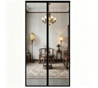 Puerta Magnética 89 x 198 cm Cierre Automático Protección Contra Insectos Cortina Magnética Fácil de Instalar para Puerta Exterior de Balcón Patio, Negro