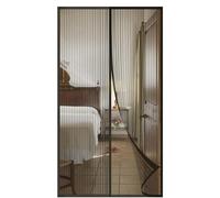 Puerta Magnética 90 x 197 cm Cierre Automático Mosquitera Cortina Puerta Magnetica Fácil Instalación sin Taladrar para Balcón Salón Dormitorio de Patio, Negro