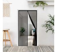 Puerta Magnética 94 x 169 cm con Fuertes Imanes para Un Autocierre, Fácil Instalación sin Taladrar, Antimosquitos Rede Mosquito Porta Magnética para Dormitorio, Negro