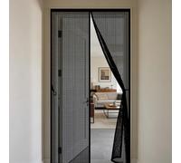 Puerta Magnética 95 x 200 cm Mosquiteras Porta Imantada, Cortina Magnética Cierre Magnético de Arriba a Abajo, Automáticamente, Mantiene El Aire Fresco, para Patio Balcón, Negro