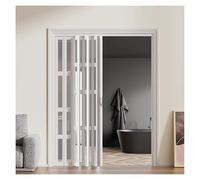 Puerta magnética de concertina, puerta mosquitera corredera para puerta, armario, patio, cocina, dormitorio, puerta de acordeón interior plegable de PVC