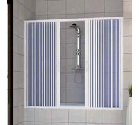 ROLLPLAST PINTO Puerta Mampara de bañera 170 CM de PVC Mod. Nina con Apertura Central