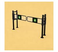Puerta manual hidráulica mecánica, torniquete unidireccional de acero inoxidable for entrada de supermercado, máquina de control de acceso(PR: 4 PST (BLK))