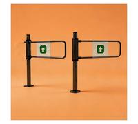 Puerta manual hidráulica mecánica, torniquete unidireccional de acero inoxidable for entrada de supermercado, máquina de control de acceso(PR: 2 PST (BLK))