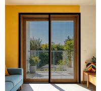 Puerta Mosquitera 120 x 160 cm Mosquitera Ventana Magnética Cierre Automático de Arriba a Abajo, Mantiene El Aire Fresco Dentro y Los Bichos Fuera, para Balcón Dormitorio, Negro