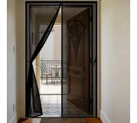 Puerta Mosquitera 145 x 145 cm Mosquitera Porte Magnética Cierre Automático de Arriba a Abajo, Mantiene El Aire Fresco Dentro y Los Bichos Fuera, para Patio Balcón, Negro