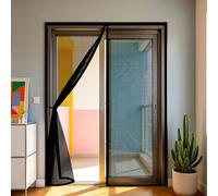 Puerta Mosquitera 65 x 185 cm Mosquitera Magnética Cortinas Cierre Magnético de Arriba a Abajo, Automáticamente, Mantiene El Aire Fresco, para Balcón Dormitorio, Negro