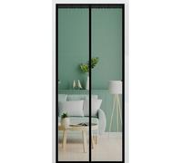 Puerta Mosquitera 80x200cm Últimos Modelos, Balconera Sin Taladrar, Apta For Caravanas, Puertas De Sótano, Balconeras, Etc(Black,95x210cm)