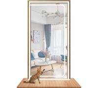 Puerta Mosquitera For Gatos Con Doble Cremallera, Malla A Prueba De Mascotas, Cortina Mosquitera For Sala De Estar, Cocina Y Dormitorio Con Cierre, Evita Que Los Gatos Y Perros Escapen De Casa.(100x21