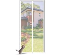 Puerta Mosquitera For Gatos Mejorada De 90 X 220 Cm, Puerta Mosquitera Segura For Mascotas Con Cremallera De Doble Cara, Libertad For Gatos Y Perros, Es Ideal For Puertas De Balcones, Dormitorios Y Pu
