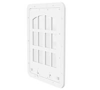 Puerta mosquitera Grande for Perros con Solapa de Apertura for 4 entradas y Cierre automático(White,L)