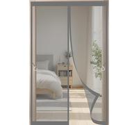 Puerta Mosquitera Magnética, 100x210 Cm, Protección Contra Insectos, De Balcón Hecha Fibra Vidrio, Cortina Apertura Lateral(Gray,90x205cm)