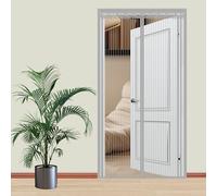 Puerta mosquitera magnética, 140 x 190 cm (ancho x alto), resistente con cierre automático, apta para mascotas, mosquitos, moscas, mosquitos, mosquitos, mosquitera, división de malla magnética para
