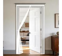 Puerta Mosquitera Magnética 85 X 200 Cm Sin Taladrar, Con Potentes Imanes, Cierre Automático, Mosquitos(White,90x200cm)