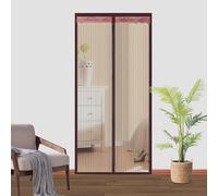 Puerta mosquitera magnética, cierre magnético, mosquitera retráctil para puerta, cortina de malla con gancho y bucle para marco, manos libres, apta para mascotas y niños, 70 x 205 cm (ancho x alto