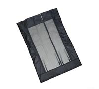 Puerta mosquitera magnética de poliéster para caravana, resistente al viento, dobladillo pesado, malla extraíble lavable, sellado rápido, sin taladro, instalación de marco completo, color negro