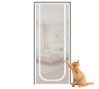 Puerta Mosquitera Para Gatos: Puerta De Malla Reforzada Con Doble Cremallera, Barrera Para Mascotas A Prueba De Escapes | Pantalla De Seguridad Resistente A Los Arañazos Para La Introducción De Nuevos
