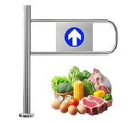 Puerta oscilante automática con resorte de 80 x 100 cm, puerta de seguridad para mercados, bibliotecas, almacenes, solución de control de acceso ajustable y autosuficiente para mayor seguridad