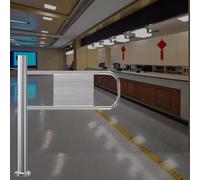 Puerta oscilante automática de acero inoxidable, barrera de seguridad manual unidireccional para tiendas, supermercados y centros comerciales, barrera retráctil con resorte (izquierda x altura 50 x