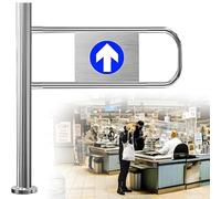 Puerta oscilante automática de rebote con resorte, barricada de acero inoxidable para puertas de acceso, puerta de seguridad unidireccional abierta de 90°, dispositivo de paso de cierre automático