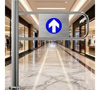 Puerta oscilante de cierre automático de 50100 cm, puerta de rebote para mercados y fábricas, acceso peatonal de 1 vía, apertura manual de 90°, diseño de giro izquierdo duradero y fiable