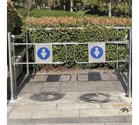 Puerta oscilante de entrada para traslado de peatones de almacén, barricada de metal duradera con apertura de 90° para cierre de supermercado, biblioteca y tienda escénica