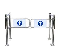 Puerta Oscilante De Metal De Seguridad,puerta De Entrada Del Supermercado Se Cierra Automáticamente,Barrera Giratoria Unidireccional(180 x 100 cm/70.9" x 39.4")